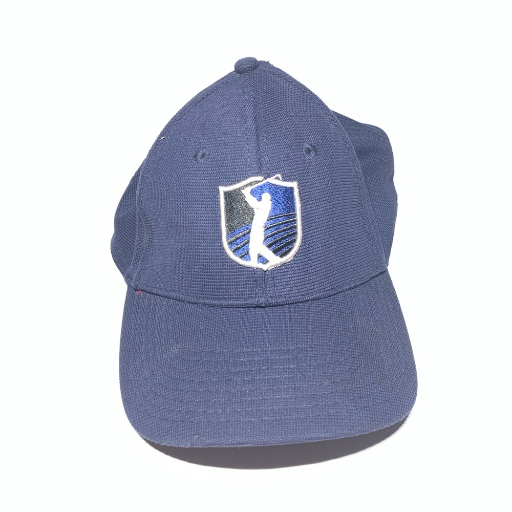 Signature Stretch Sport Golf Navy Blue Cap HatMesh